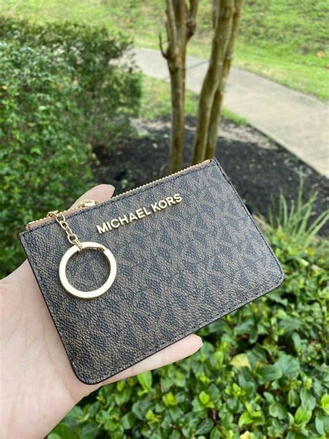 michael kors coin purse with key ring|michael kors coin purse wallet.